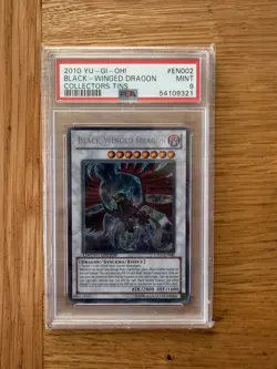 Yugioh Black-Winged Dragon CT07-EN002 Secret 2010 Collectors Tins MINT PSA 9 - Image 1