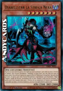 DIABELLSTAR LA STREGA NERA (The Black Witch) Ultra R • RA03 IT032 • 1Ed • Yugioh - Image 1
