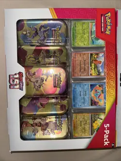 Pokemon TCG Lot of (2) Scarlet And Violet 151 Mini Tins 5 Pack Costco Bundle G84 - Image 2