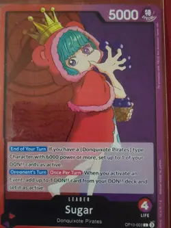 One Piece Tcg Sugar Red/Purple Custom Deck Ready to Play - Image 1