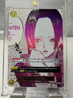 One Piece TCG OP14-118 ALT ART You'll Frighten Me...The Azure Sea's Seven SP Boa - Image 1