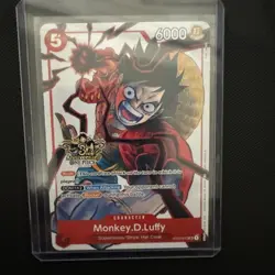Monkey D. Luffy RARE 3RD ANNIVERSARY PROMO ALT ART ST01-012 ONE PIECE TCG NM - Image 1