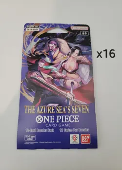 One Piece TCG The Azure Sea’s Seven OP-14 Sleeved Booster Pack Lot Of 16 Sealed - Image 1