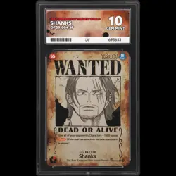 Shanks OP09-004 SP Wanted Poster English ACE 10 One Piece Card - Image 1