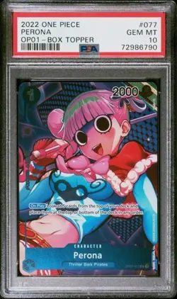 One Piece - Perona - Box Topper - OP01-077 - PSA 10 - Image 1
