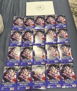 LOT of (20) OP-14 Sleeved Booster Packs Of One Piece TCG The Azure Sea's Seven - Image 3