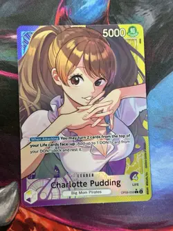 Charlotte Pudding Leader Alt Parallel OP08-058 Two Legends Foil NM - Image 1