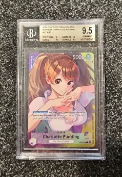 BGS GEM MINT 9.5 One Piece Charlotte Pudding OP08-058 Alt Art Leader Two Legends - Image 1
