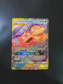 NM! Slowpoke & Psyduck GX (35/236) Unified Minds Tag Team Holo Pokemon Card! - Image 1