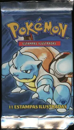 1999 Pokemon PORTUGUESE 1st Edition Base Set Blastoise Booster Pack Sealed - Image 1