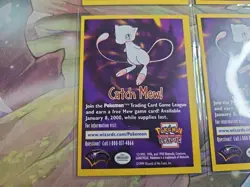 Pokemon TCG Playset (4) - Catching Mew WOTC Pokemon League Advertisement Card LP - Image 2