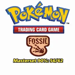 🔥 1999 POKEMON CARD ENGLISH FOSSIL UNL. 90% COMPLETE MASTERSET 56/62 EX-NM 🔥 - Image 1