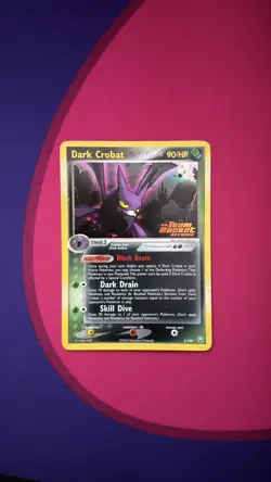 Dark Crobat Reverse Holo 5/109 Ex Team Rocket Returns Pokemon Card Stamped - Image 1