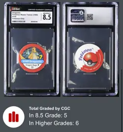 1999 Pokemon MASTER Trainer Board Game CGC 8.5 DRAGONITE Chip Card Token PSA BGS - Image 3