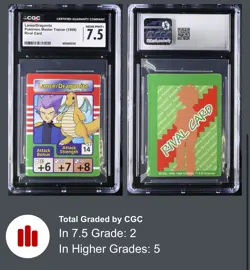 1999 Pokemon Master Trainer Board Game CGC 7.5 DRAGONITE POG TCG Rival Card PSA - Image 3