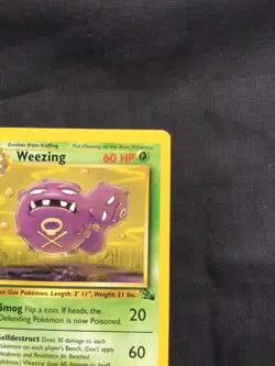 Pokemon Cards: Fossil 1st Edition Uncommon: Weezing 45/62 - Image 3