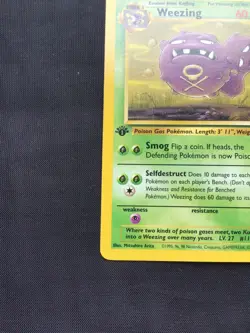 Pokemon Cards: Fossil 1st Edition Uncommon: Weezing 45/62 - Image 5