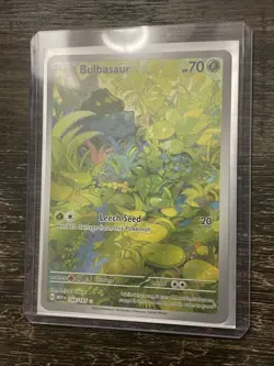 Pokemon TCG Bulbasaur Scarlet & Violet 151 Full Art Rare Card 166/165 - Image 1