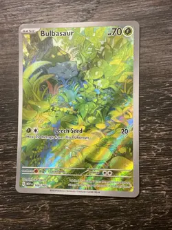 Pokemon TCG Bulbasaur Scarlet & Violet 151 Full Art Rare Card 166/165 - Image 2