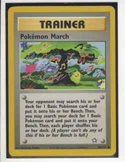 POKEMON MARCH TRAINER NEO GENESIS SET POKEMON CARD 102/111 LP - Image 1