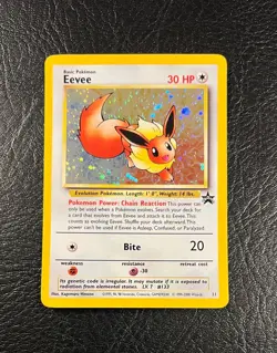 2000 Pokemon Eevee #11 Black Star Promo Pokemon Card TCG WOTC - Image 1