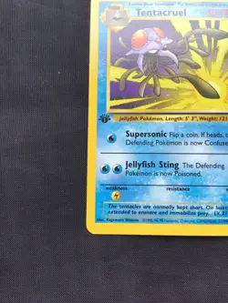 Pokemon Cards: Fossil 1st Edition Uncommon: Tentacruel 44/62 - Image 5