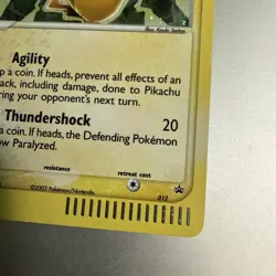 Pokemon Pikachu Black Star Promo 012 E-Reader Holo Card 2003 WOTC LP-NM - Image 3
