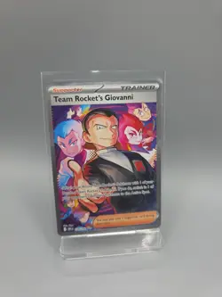 NM Team Rocket's Giovanni 238/182 SIR Pokemon Card Destined Rivals Near Mint - Image 1