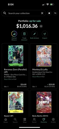 One Piece Raw Card Lot w/Alt Arts, SEC, and More [OVER $1000 Market Value] NM - Image 5