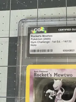 Rockets Mewtwo Holo Gym Heroes Card 14/132 CGC Gem Mint 10 1st Edition - Image 2