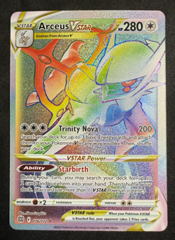 Arceus VSTAR Rainbow SWSH Brilliant Stars 176/172 Pokemon Card TCG NM - Image 1