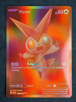 Victini Full Art Monochrome S&V White Flare 172/086 Pokemon Card TCG NM - Image 1