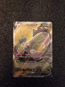 Galarian Stunfisk V (Full Art) - SWSH03: Darkness Ablaze (SWSH03) Pokemon Card - Image 1