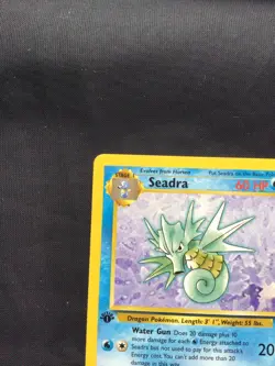 Pokemon Cards: Fossil 1st Edition Uncommon: Seadra 42/62 - Image 2