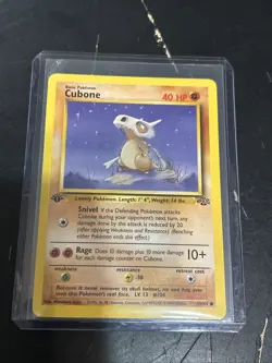 Pokemon TCG Cubone Jungle Card 50/64 Regular Common 1st Edition - Image 1