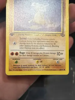 Pokemon TCG Cubone Jungle Card 50/64 Regular Common 1st Edition - Image 4