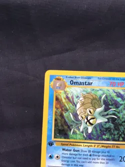Pokemon Cards: Fossil 1st Edition Uncommon: Omastar 40/62 - Image 2