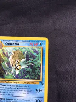 Pokemon Cards: Fossil 1st Edition Uncommon: Omastar 40/62 - Image 3