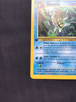 Pokemon Cards: Fossil 1st Edition Uncommon: Omastar 40/62 - Image 5