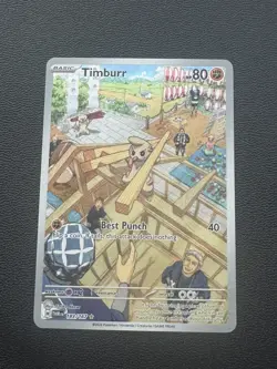 Timburr 183/167 - S&V Twilight Masquerade Illustration Rare Pokemon Card TCG NM - Image 1