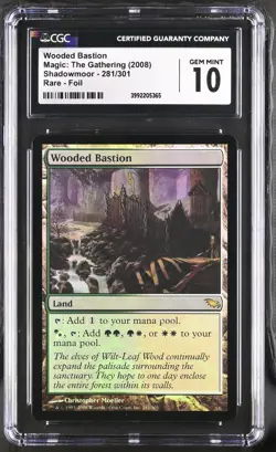 WOODED BASTION Shadowmoor Foil Rare CGC 10 MTG [Nostalgium] - Image 1