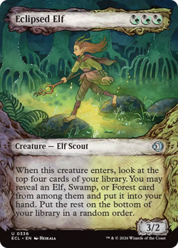 Eclipsed Elf (Foil) - 336 - Lorwyn Eclipsed- Near Mint - MTG - Image 1