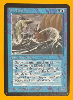 MTG SEA SERPENT Alpha (OldManMTG 013-032) - Image 1