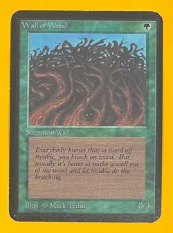 MTG WALL OF WOOD Alpha (OldManMTG 013-065) - Image 1