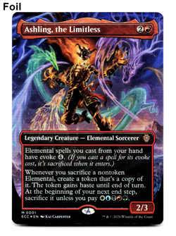 Ashling, the Limitless (Borderless) - FOIL - [Commander: Lorwyn Eclipsed] MTG NM - Image 1