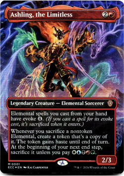 Ashling, the Limitless (Borderless) - FOIL - [Commander: Lorwyn Eclipsed] MTG NM - Image 3