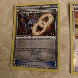 Lot 9 Pokemon Trainer Cards XY Breakthrough Reverse Holo Houndoom Spirit Link - Image 2