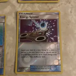 Lot 10 Pokemon TCG Energy Spinner Reverse Holo Trainers Sm Unbroken Bonds LP - Image 3