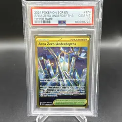 2024 Pokemon SCR EN Area Zero Underdepths Hyper Rare #174/142 PSA 10 - Image 1