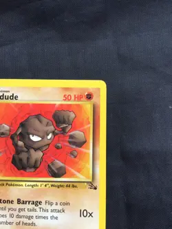 Pokemon Cards: Fossil 1st Edition Common: Geodude 47/62 - Image 3